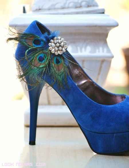 zapatos estilo pavo real