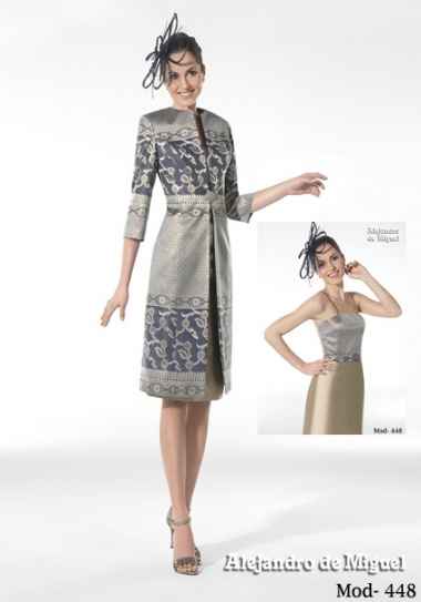 vestido de fiesta con abrigo