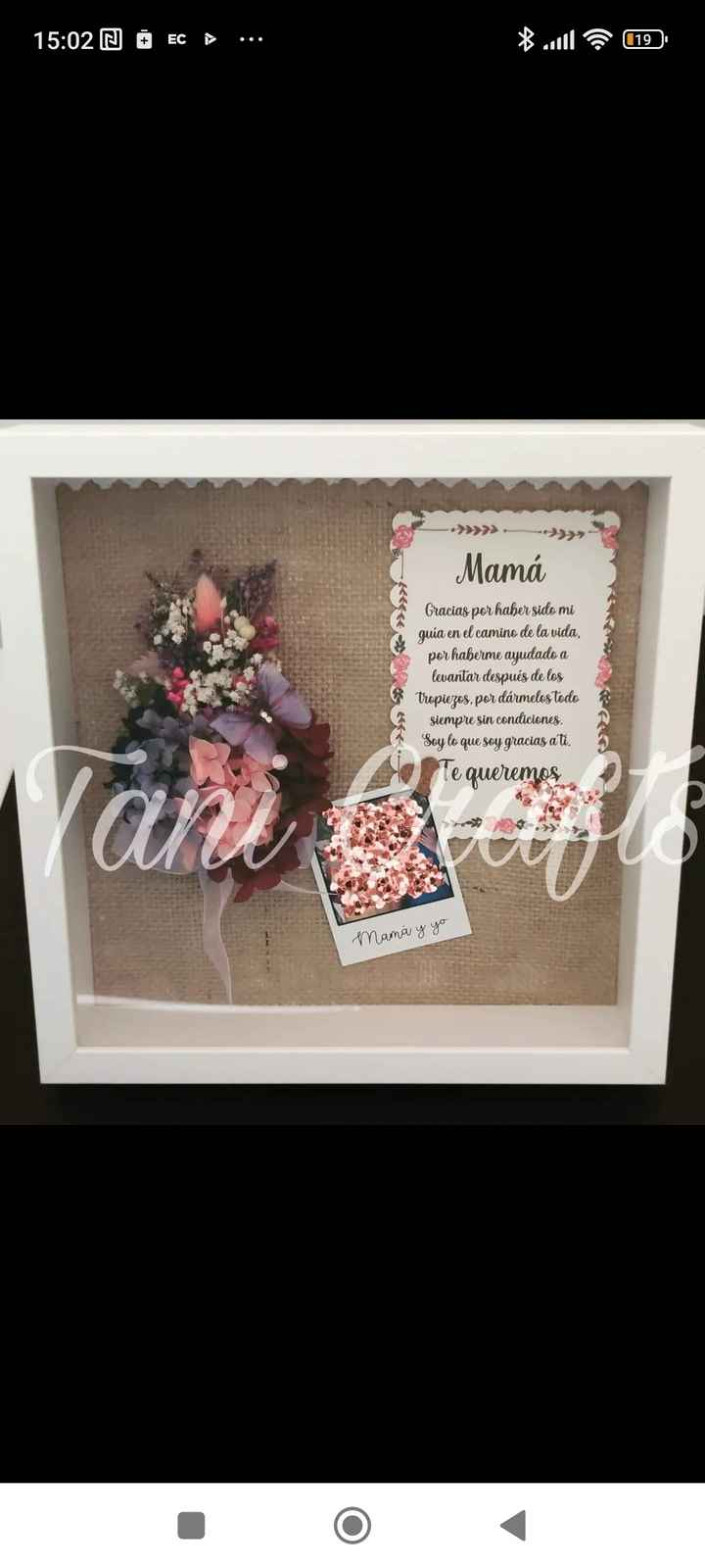 Cuadro con flores y foto - 1