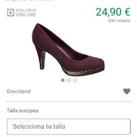 Zapatos color vino y con poco tacon - 1