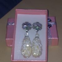 Pendientes de trozos de nacar