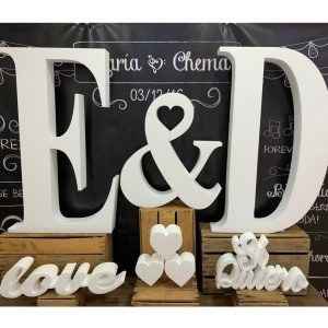Letras de madera grandes iluminadas - 1