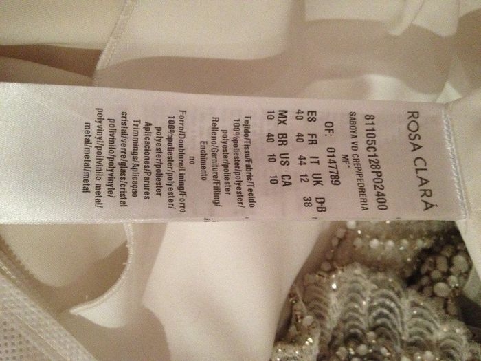 etiqueta vestido saboya- 100% poliester