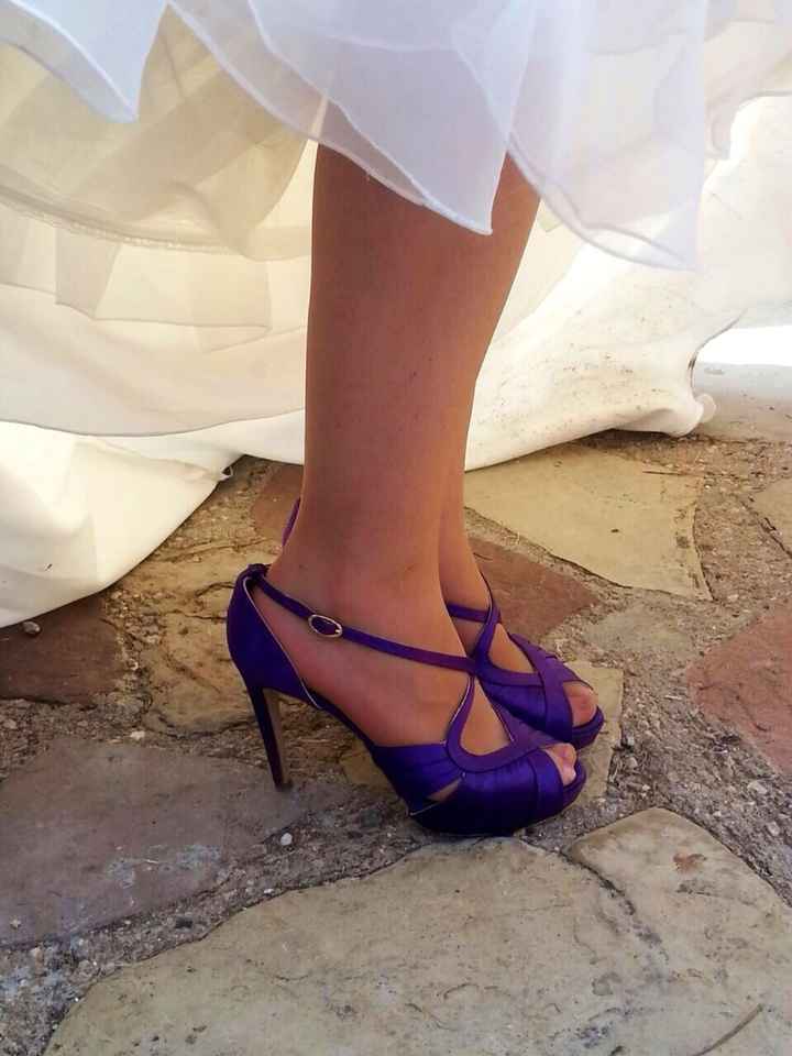 Zapatos lilas novia - 1