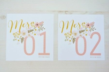 numeros para las mesas de invitados