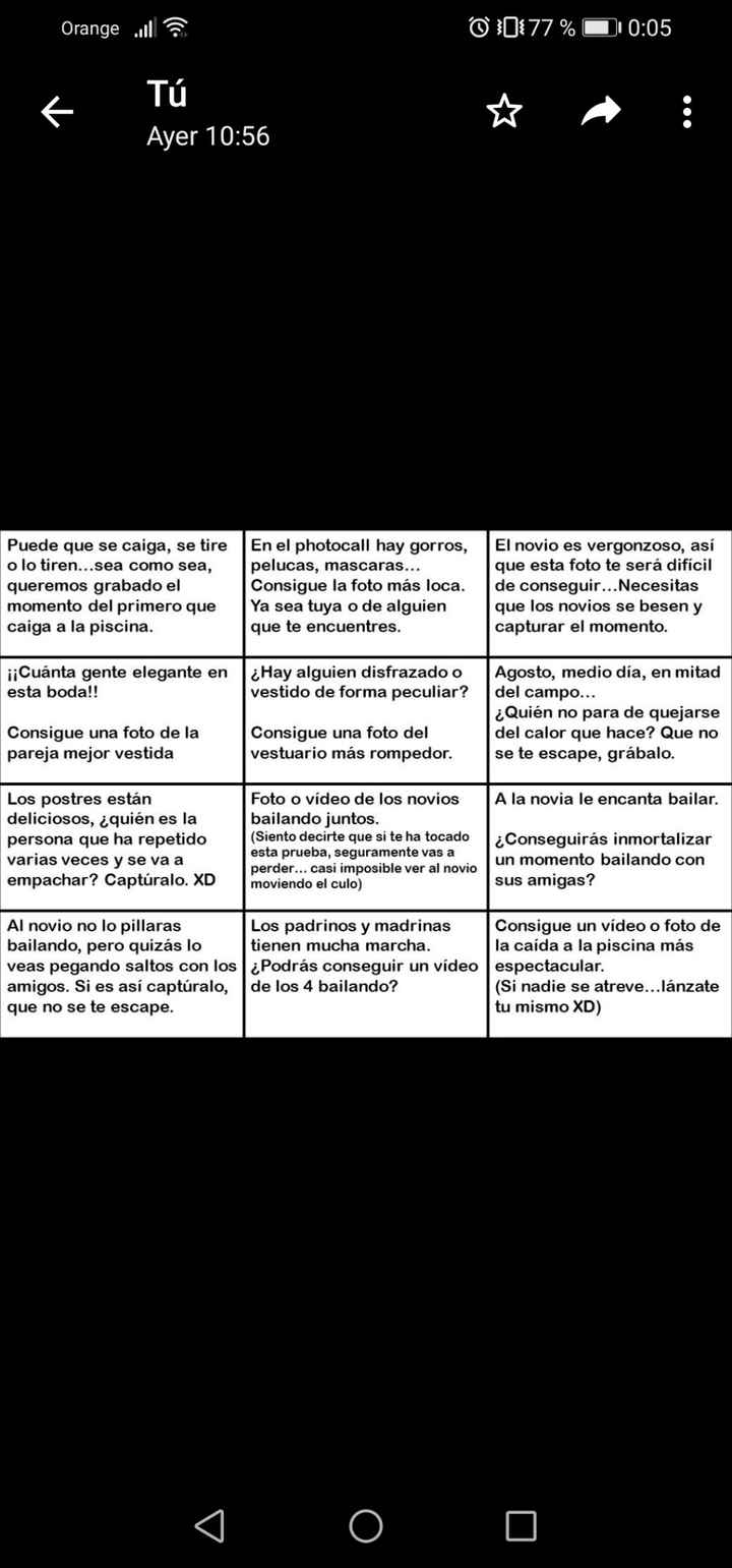 Habrá juegos en tu boda?? o será tradicional?? - 3