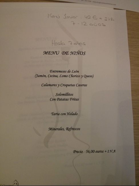 menu niños