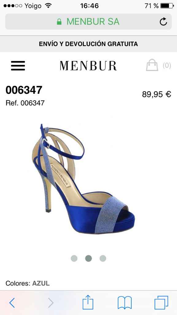 Zapatos de novias azul - 1