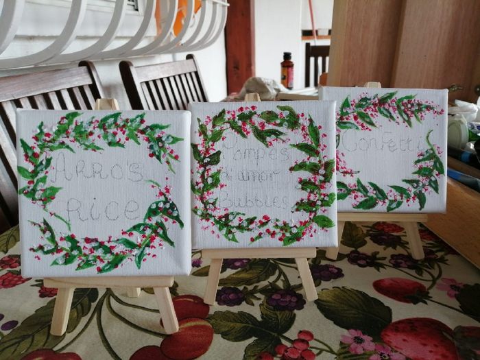Carteles para la mesa del arroz y el confetti - 3
