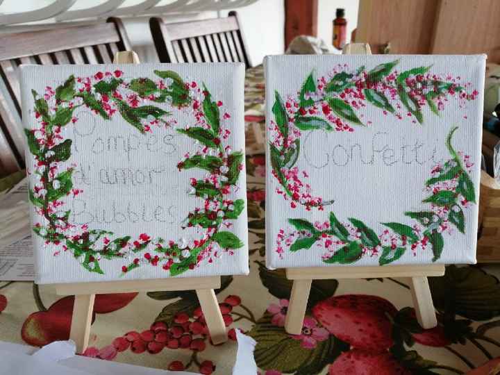 Carteles para la mesa del arroz y el confetti - 2