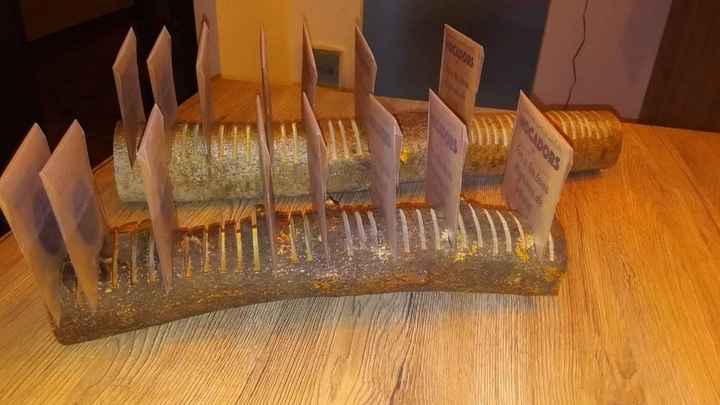 tronco con algunos pañuelos 
