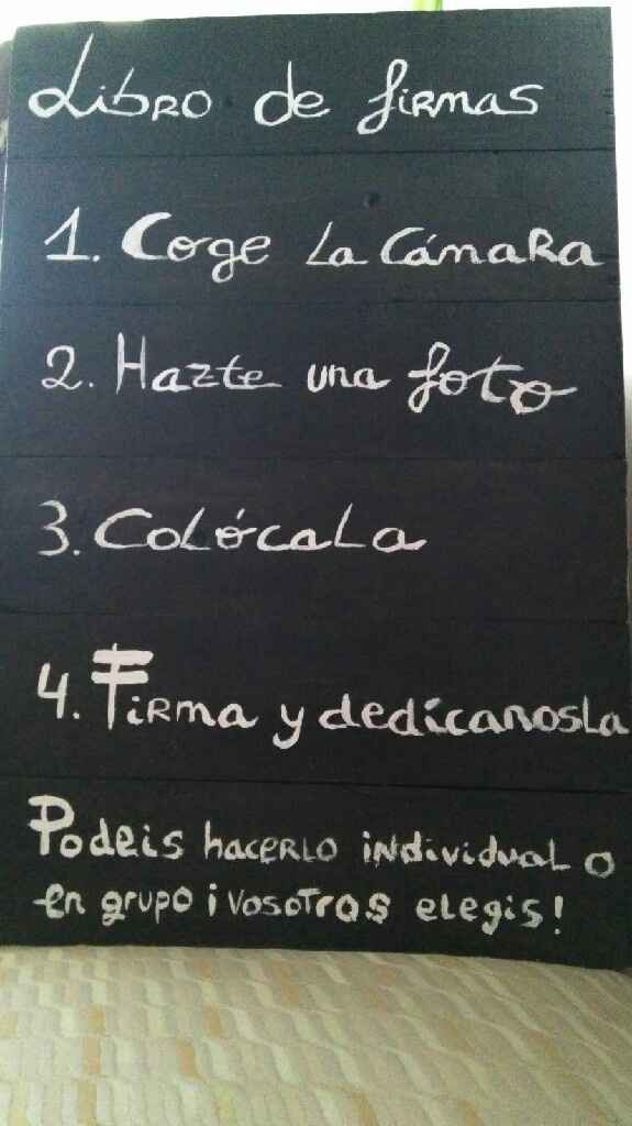 Cartel para el libro de firmas - 1