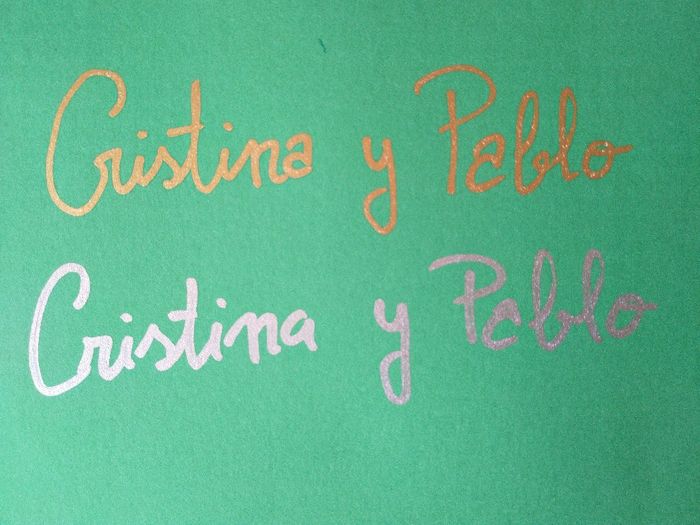 Color para poner nombre en invitaciones - 1