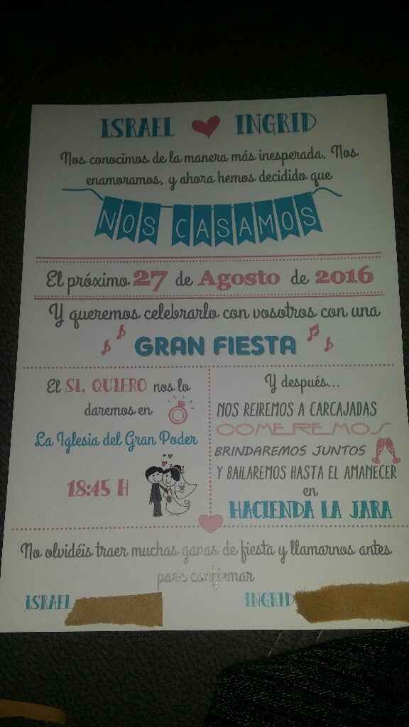 Mis invitaciones ms wonderful! ! - 1