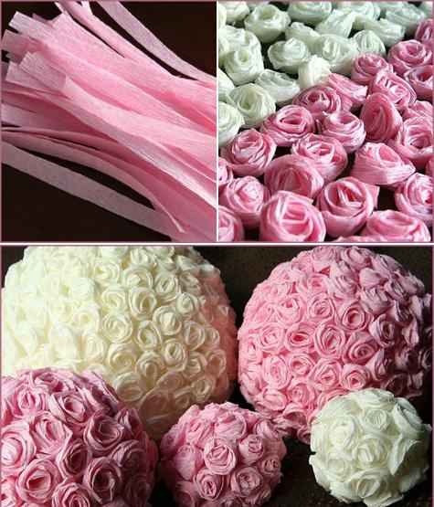 flores con papel de seda
