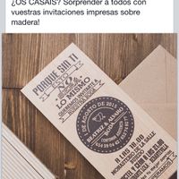 Nuestra invitación en madera - 1