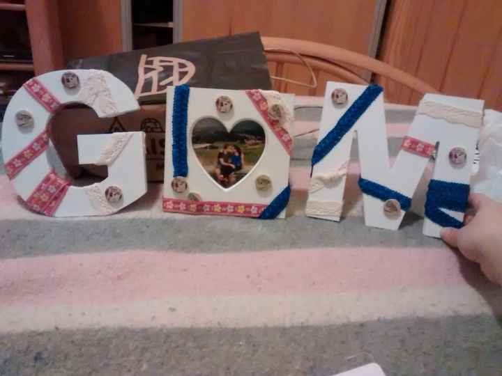 Nuestras letras decoradas para la mesa de firmas - 1