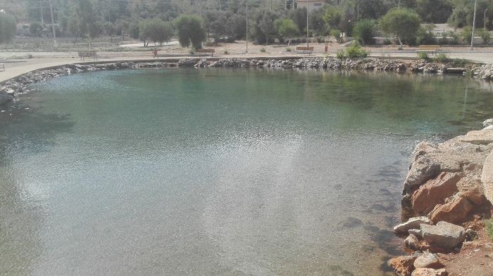 Charquita donde se mezclaba agua dulce de un regato y agua entrante del mar (a 3 minutos del hotel)