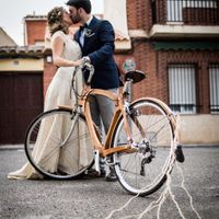 foto boda con bicicleta