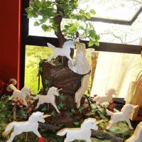 Bosque de unicornios de galletas y nubes