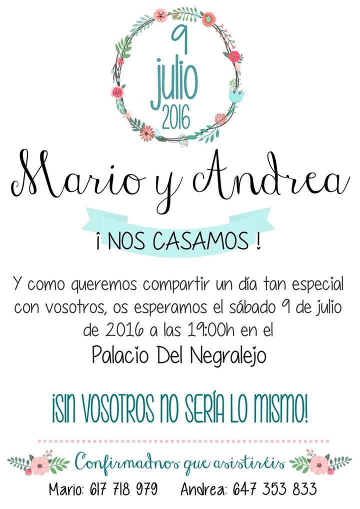 Mis invitaciones! cuál eligo? - 1