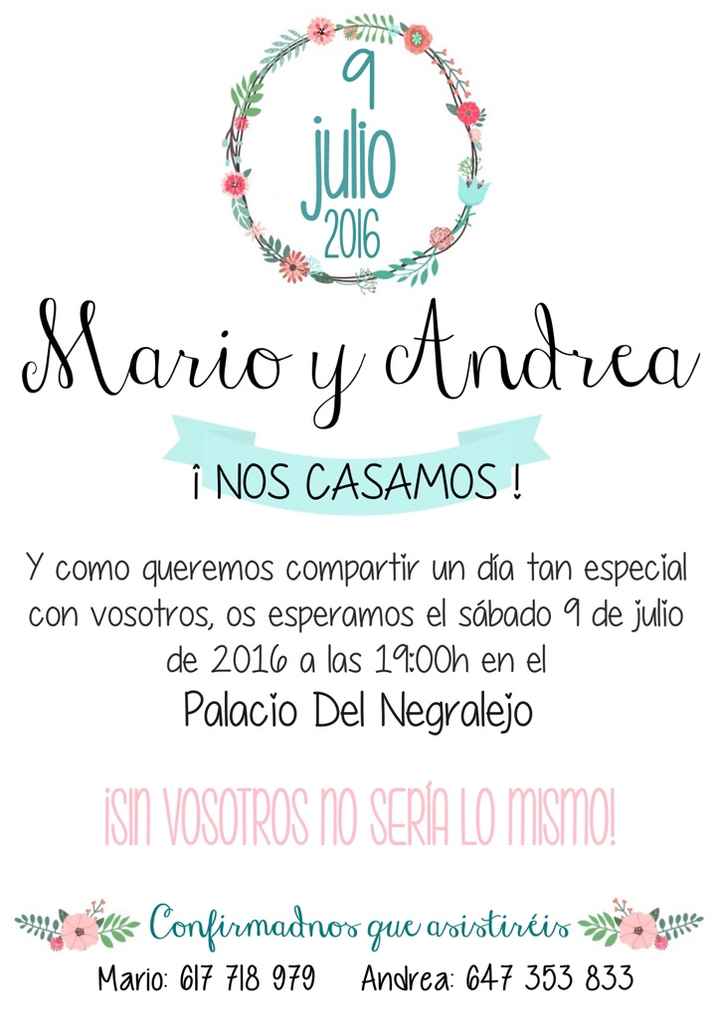 Mis invitaciones! cuál eligo? - 2