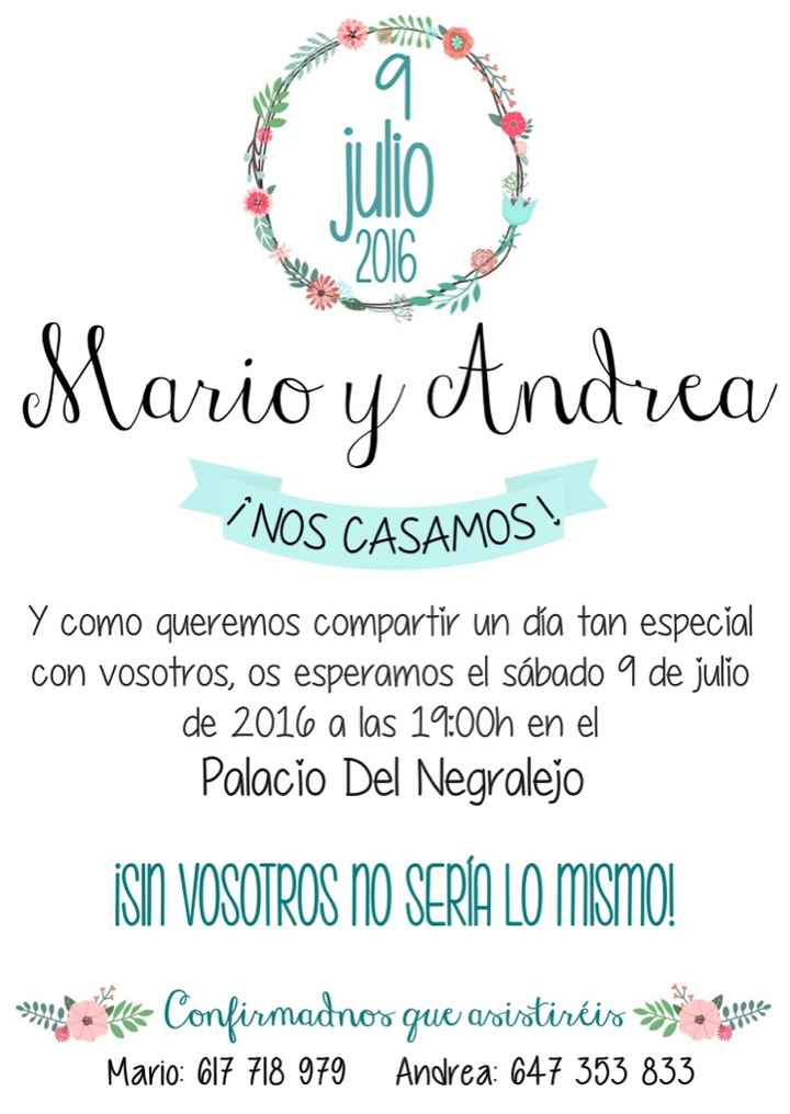 Mis invitaciones! cuál eligo? - 1