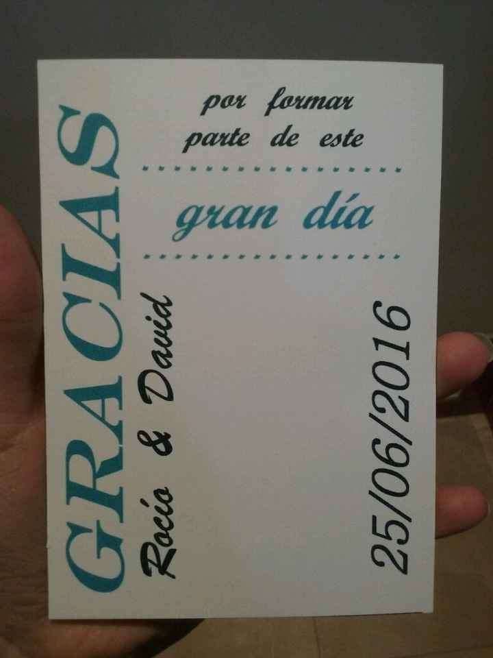 Tarjetas agradecimiento 100%caseras - 1