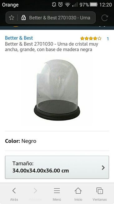 Cúpula de cristal para ramo de novia 1