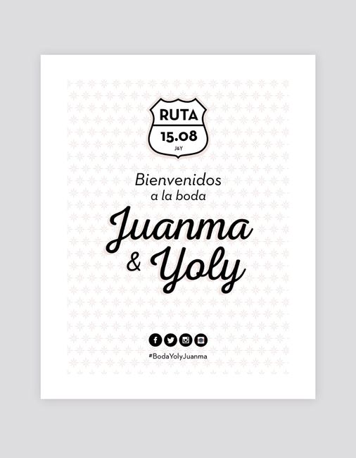 Cartel de bienvenida