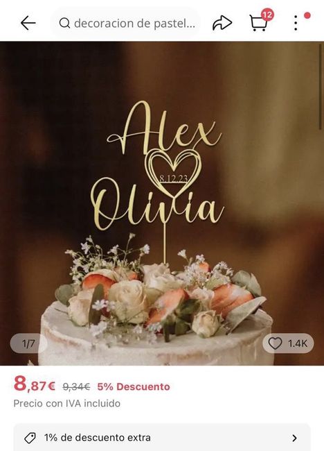 Pareja novios tarta 1