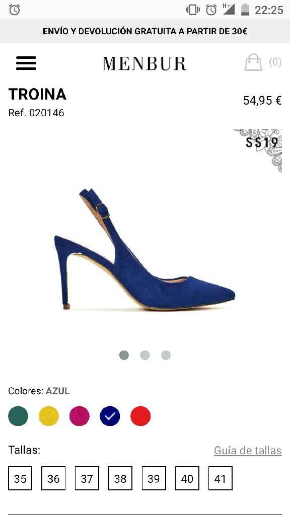 Zapatos novia azul eléctrico. - 1