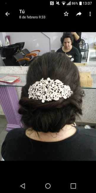Tocado y ramo  para vestido corte imperio - 1