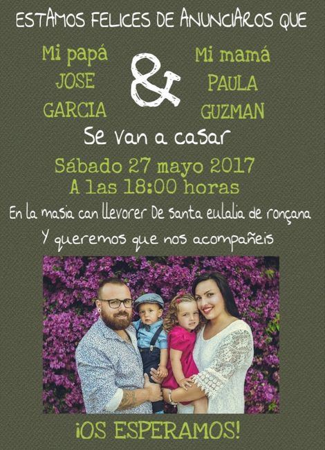 Nuestra invitacion de boda - 3