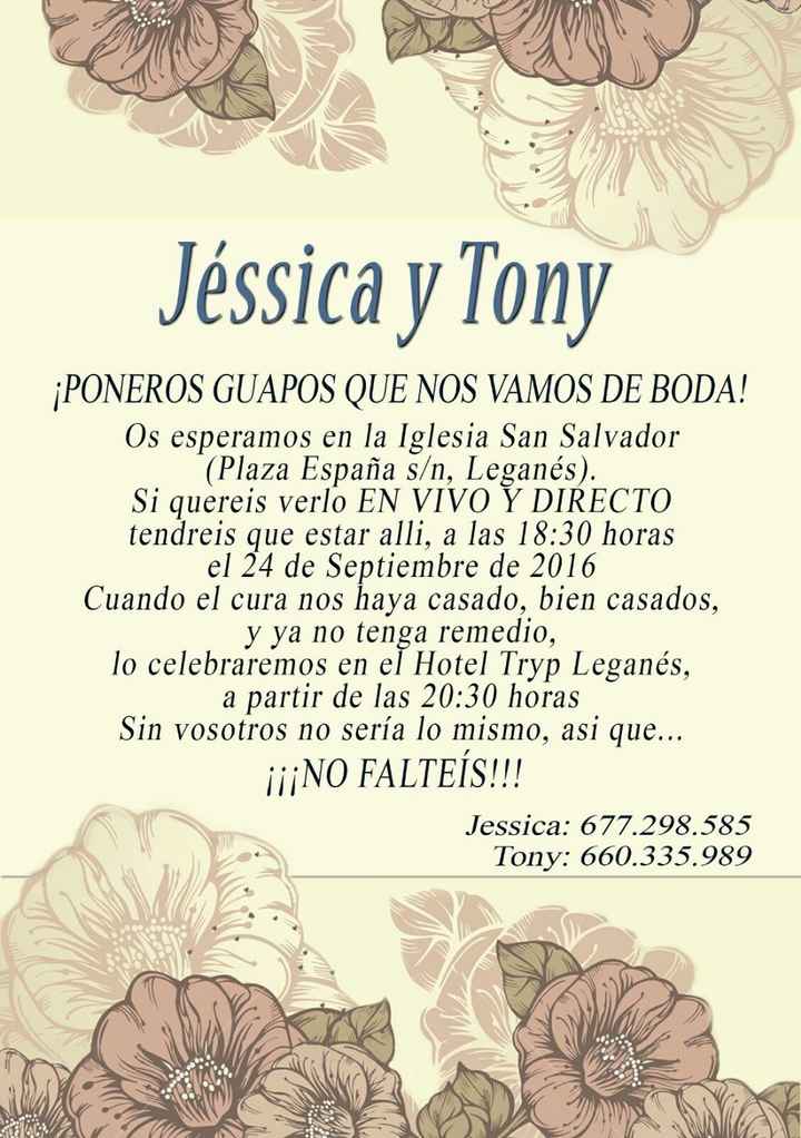 Mis invitaciones!!!