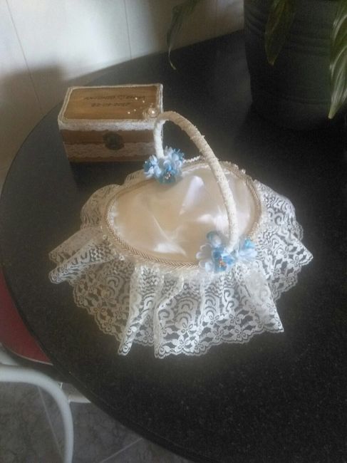 Cajita y cestita para anillos y árras - 2