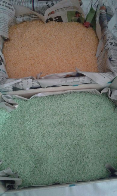 Como teñir el arroz de colores - 1
