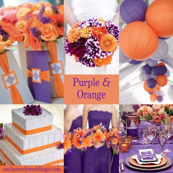Combinación Naranja y Púrpura.