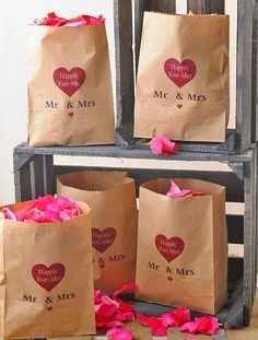 Bolsas de papel con mensaje