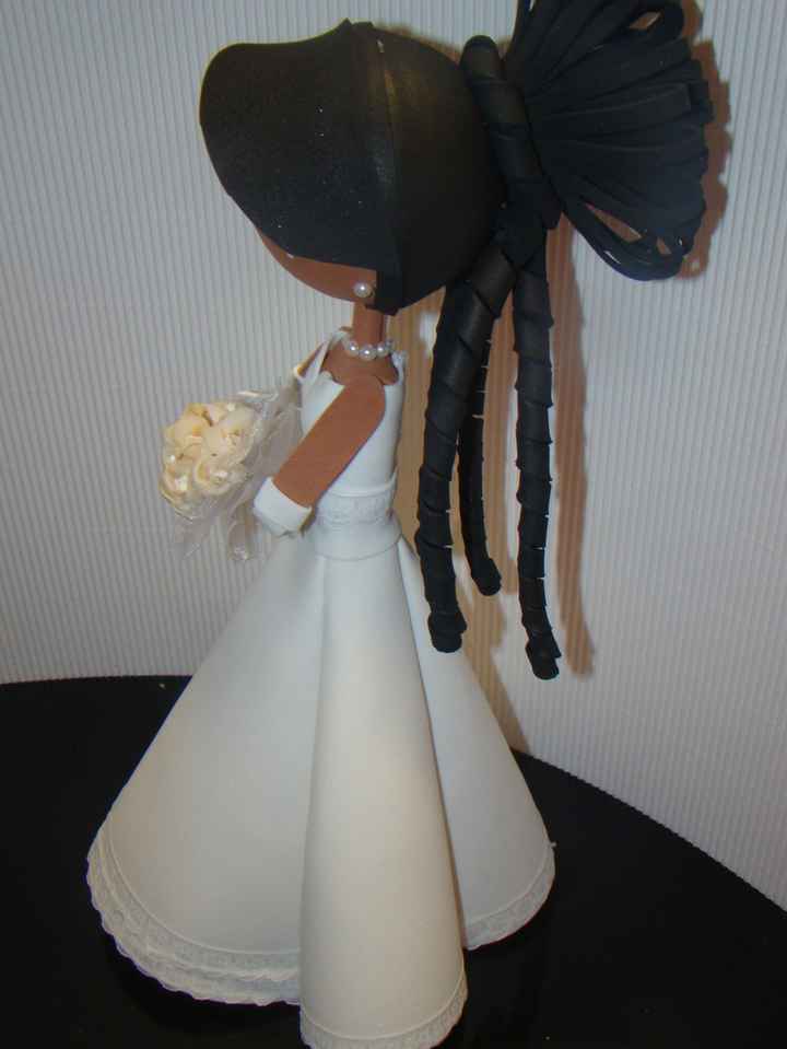 Tarta nupcial Muñecos de goma eva