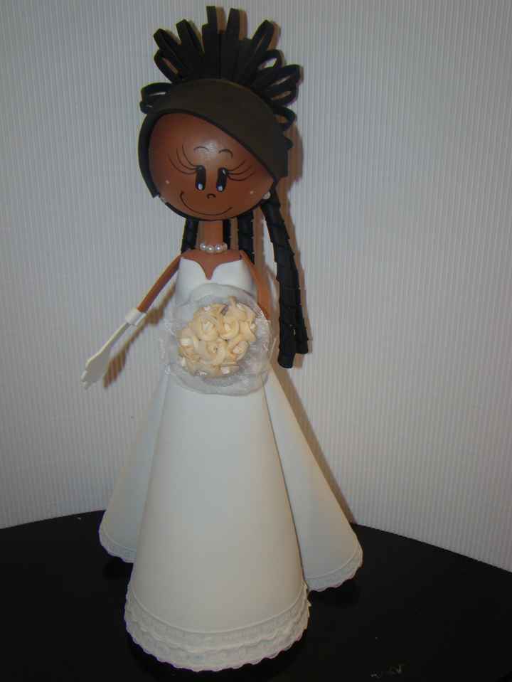 Tarta nupcial Muñecos de goma eva