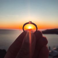 Mi pedida en Santorini