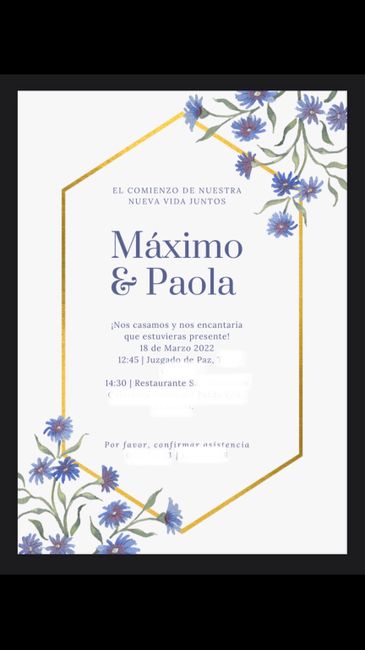 Nuestras invitaciones 😍 1