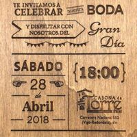 Invitación de madera