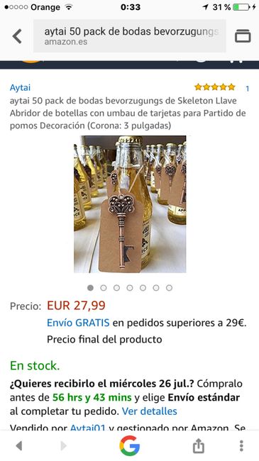 Cerveza de detalle para invitados - 1