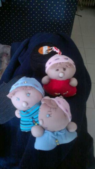 muñekitos echos con medias