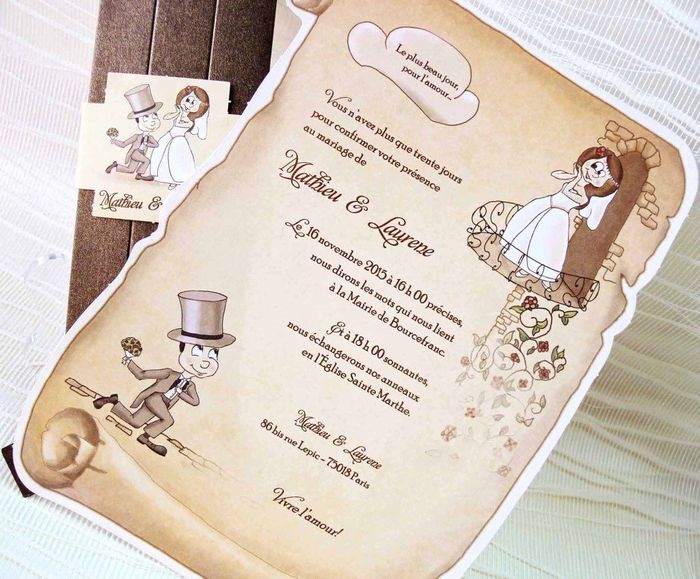 Pergamino invitacion o agradecimiento