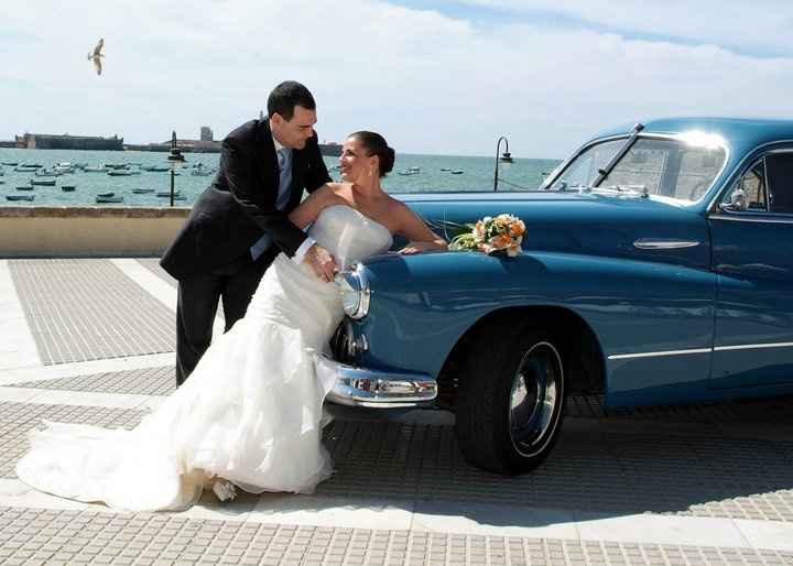 Coche de bodas en la Caleta (Cádiz)