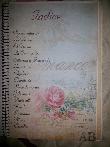 Agenda de bodas - 4
