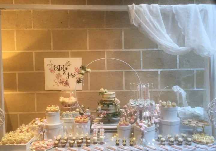 Os atrevéis a poner Mesas para tartas,dulces,cup cakes...rosas - 1
